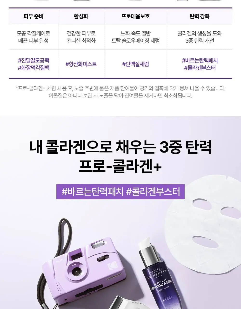 [올리브영 단독기획]에스테덤 인텐시브 프로 콜라겐 세럼 30ml 기획(+젠틀 딥포어15ml+프로콜라겐 크림 5ml*2) 상세페이지 29